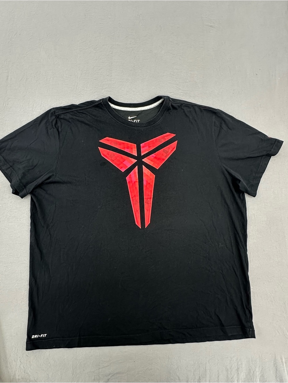 Nike Black Short-Sleeve Tee with Red Kobe Graphic Logo